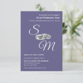 紫と白結婚の 招待状 (スタンド正面)