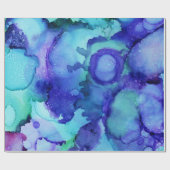 紫と白絵画の抽象芸術 ラッピングペーパー (フラット)