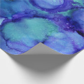 紫と白絵画の抽象芸術 ラッピングペーパー (角)