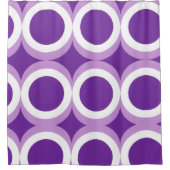 紫と白 シャワーカーテン (正面)