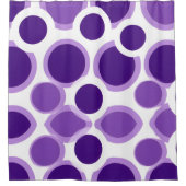 紫と白 シャワーカーテン (正面)