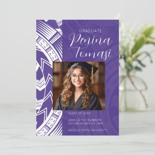 紫と白 招待状 (スタンド正面)