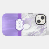 紫と白 iPhoneケース (裏面横)