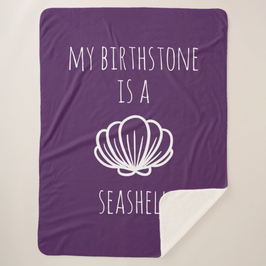 紫と白My Birthstone is a Seashell シェルパブランケット (正面)