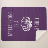 紫と白My Birthstone is a Seashell シェルパブランケット (正面(横))