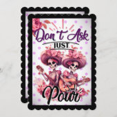 紫と砂糖かわいらしスカル サンキューカード (正面/裏面)