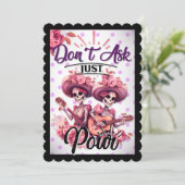 紫と砂糖かわいらしスカル サンキューカード (スタンド正面)