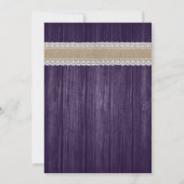 紫と素朴ひまわり結婚式招待状 招待状 (裏面)