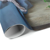 紫と素朴白のライラックのフローラ写真 ラッピングペーパー (ロールコーナー)