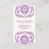 紫と紫のボヘミアンの水色 名刺 (裏面)