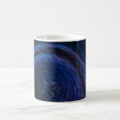紫と紫の抽象芸術絵画の コーヒーマグカップ (中央)
