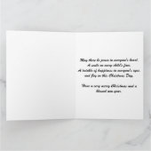 紫と絵を描金ゴールドの夢のクリスマスツリー カード (内部)