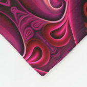 紫と緋色のパターン（の模様が）あるフリースブランケット フリースブランケット (角)