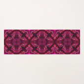 紫と緋色のパターン（の模様が）あるヨガマット ヨガマット (裏面(横))