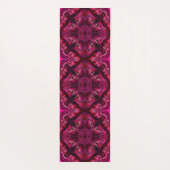 紫と緋色のパターン（の模様が）あるヨガマット ヨガマット (裏面)