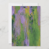 紫と緑のアーティスティックな結婚式の招待状 招待状 (裏面)