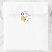 紫と緑のイースターエッグ狩り ラウンドシール (バッグ)