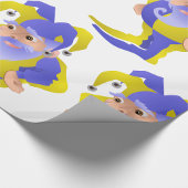 紫と緑のエステル ラッピングペーパー