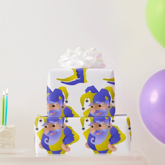 紫と緑のエステル ラッピングペーパー