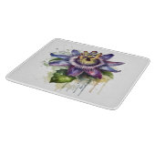 紫と緑のカラフルの花 カッティングボード (角)