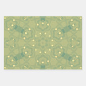 紫と緑のカラーパレット ラッピングペーパーシート (正面3)