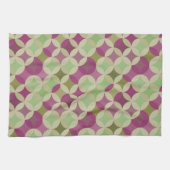 紫と緑のキッチンディッシュ用タオル キッチンタオル (横)