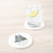 紫と緑のクリスマスツリー コースター (側面)