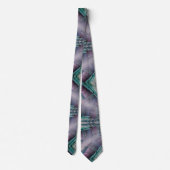 紫と緑のサイエンスフィクション モダン ネクタイ (裏面)