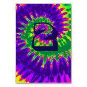 紫と緑のスパイラル絞り染め結婚のテーブル2 テーブルナンバー (裏面)