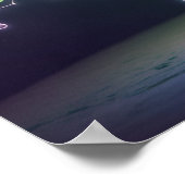 紫と緑のツ白熱［赤熱］光を放つリー ポスター (角)