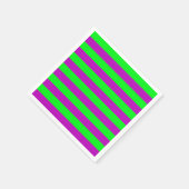 紫と緑のデザイン スタンダードカクテルナプキン (角)