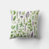 紫と緑のハーブ クッション (裏面)