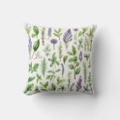 紫と緑のハーブ クッション (正面)