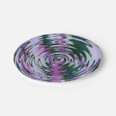 紫と緑のパーティープレート抽象芸術紙皿 ペーパープレート (アングル)
