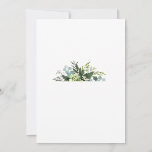 紫と緑のフローラの女の子の誕生日パーティー 招待状 (裏面)