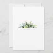 紫と緑のフローラシンプルの赤ちゃんシャワー 招待状 (裏面)