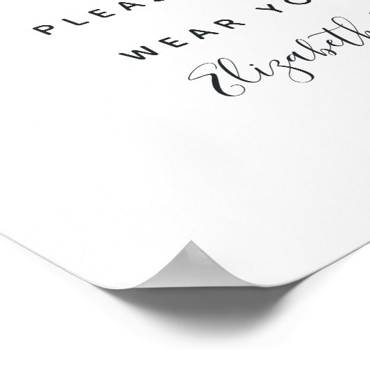 紫と緑のフローラ結婚の顔マスク ポスター (角)