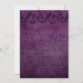 紫と緑のフローラ結婚ズ セーブザデート (裏面)