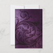 紫と緑のフローラ結婚ズ 出欠カード (裏面)