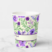 紫と緑のフローラ結婚ズ 紙コップ (左)