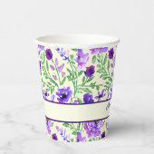 紫と緑のフローラ結婚ズ 紙コップ (右)