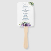 紫と緑のフローラ結婚式 プログラムハンドファン ハンドファン (正面)