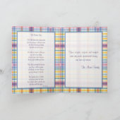 紫と緑のプライド記念写真付きカード カード (内部)