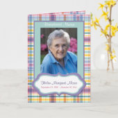 紫と緑のプライド記念写真付きカード カード (黄色い花)