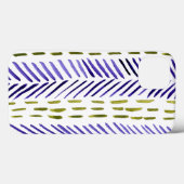 紫と緑のボホヘリンボーン模様 Case-Mate iPhoneケース (裏面 (横))