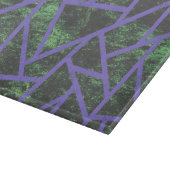 紫と緑のモザイク模様 カッティングボード (角)