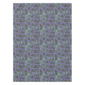 紫と緑のモザイク模様 テーブルクロス (正面)