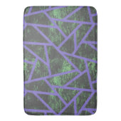 紫と緑のモザイク模様 バスマット (正面縦)