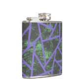 紫と緑のモザイク模様 フラスク (右)