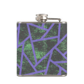 紫と緑のモザイク模様 フラスク (裏面)